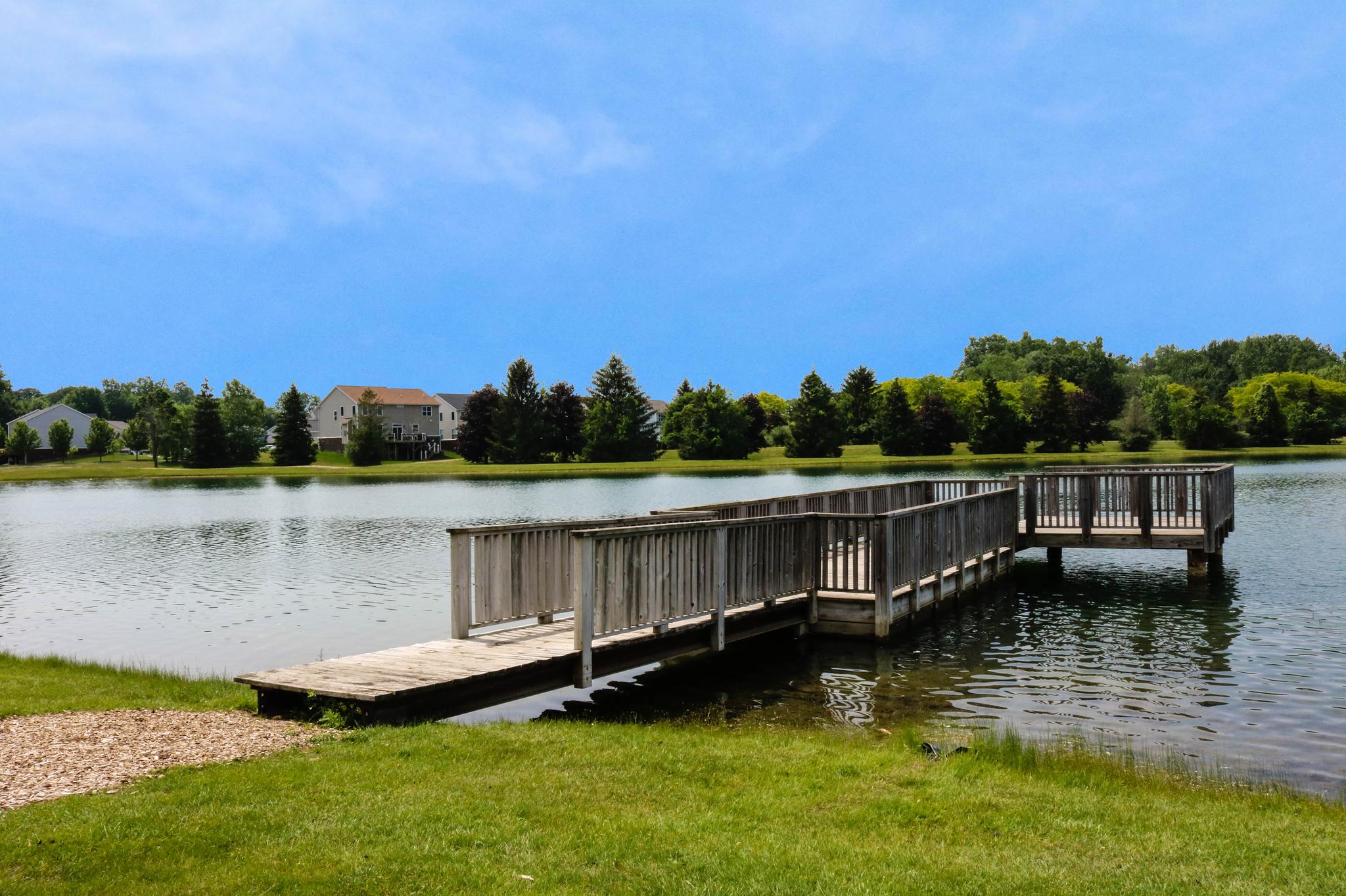 Mill River pier and pond