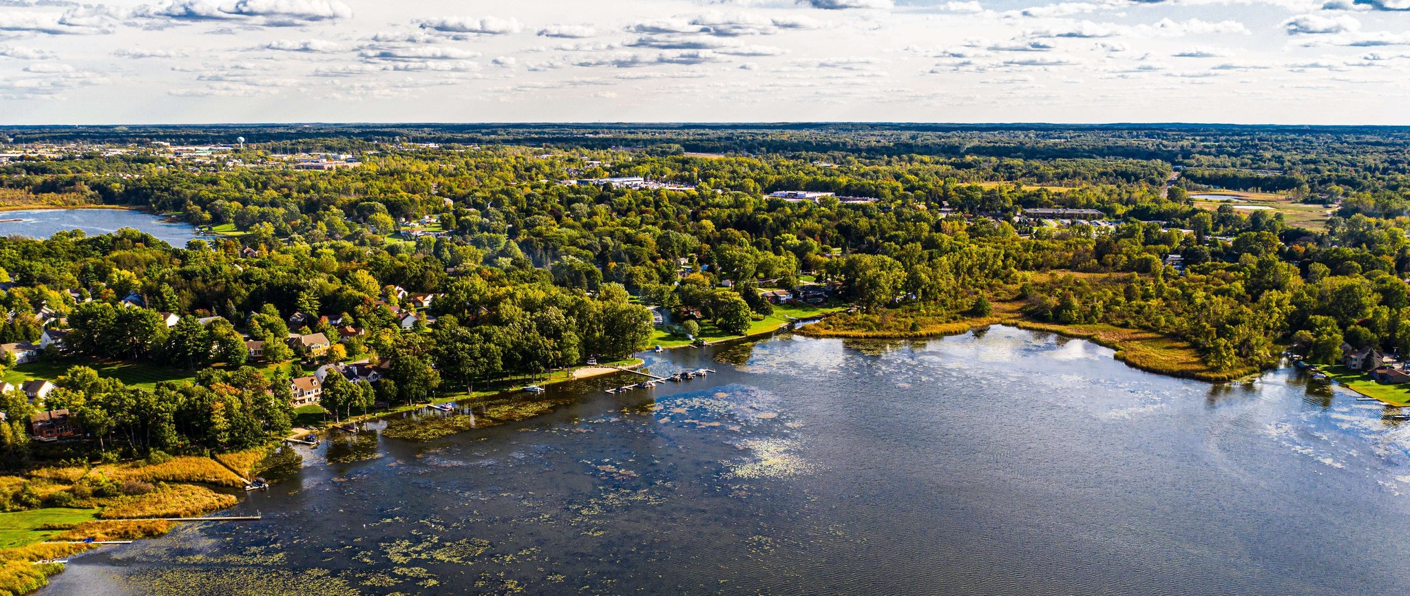 View of the Lakeshore Pointe neighborhood lake